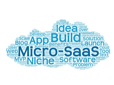 Micro SaaS word cloud.